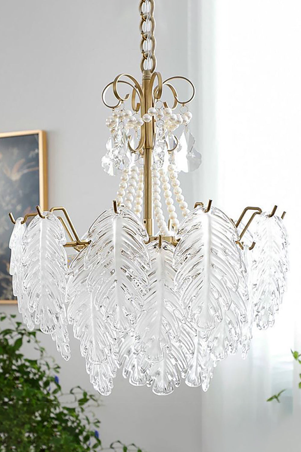 Glass Leaf Chandelier - SamuLighting