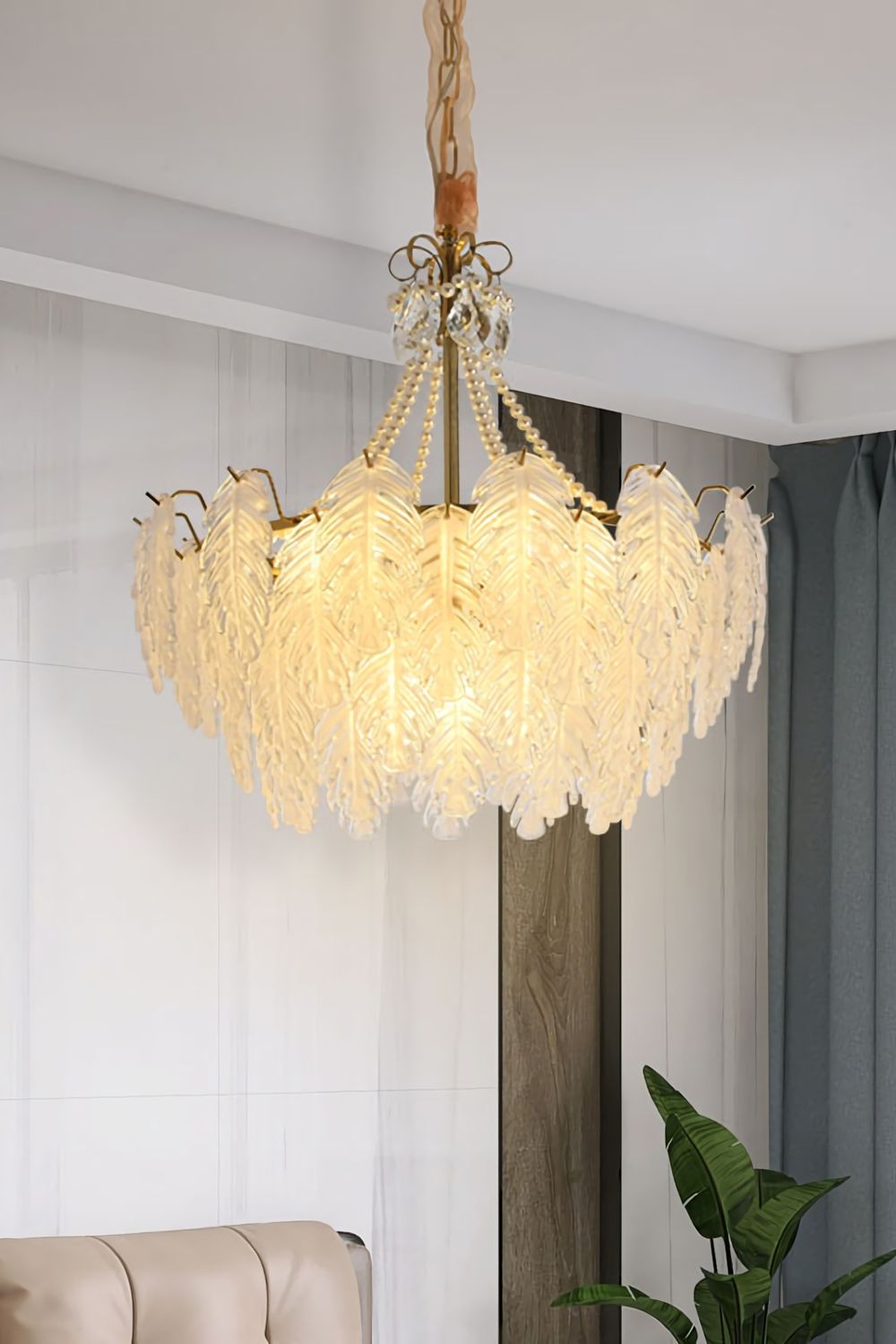Glass Leaf Chandelier - SamuLighting