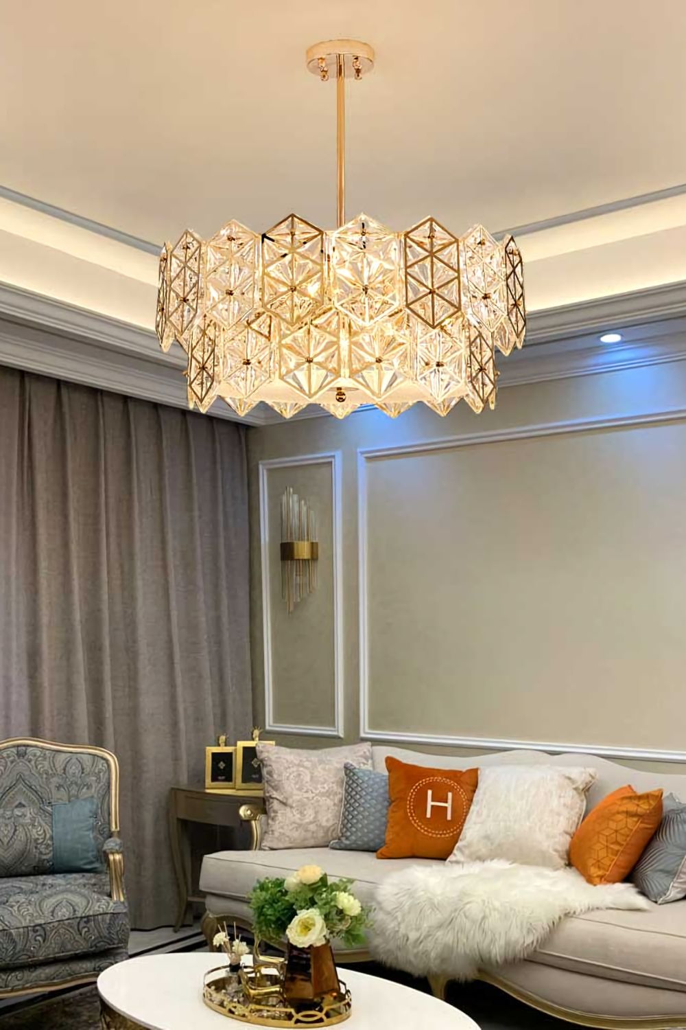 Kinkeldey Crystal Prism Chandelier - SamuLighting
