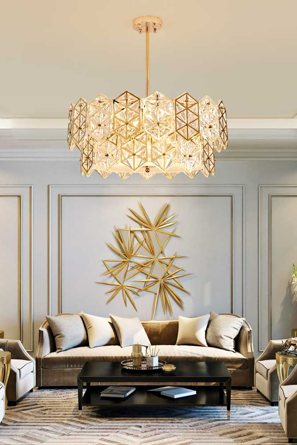 Kinkeldey Crystal Prism Chandelier - SamuLighting
