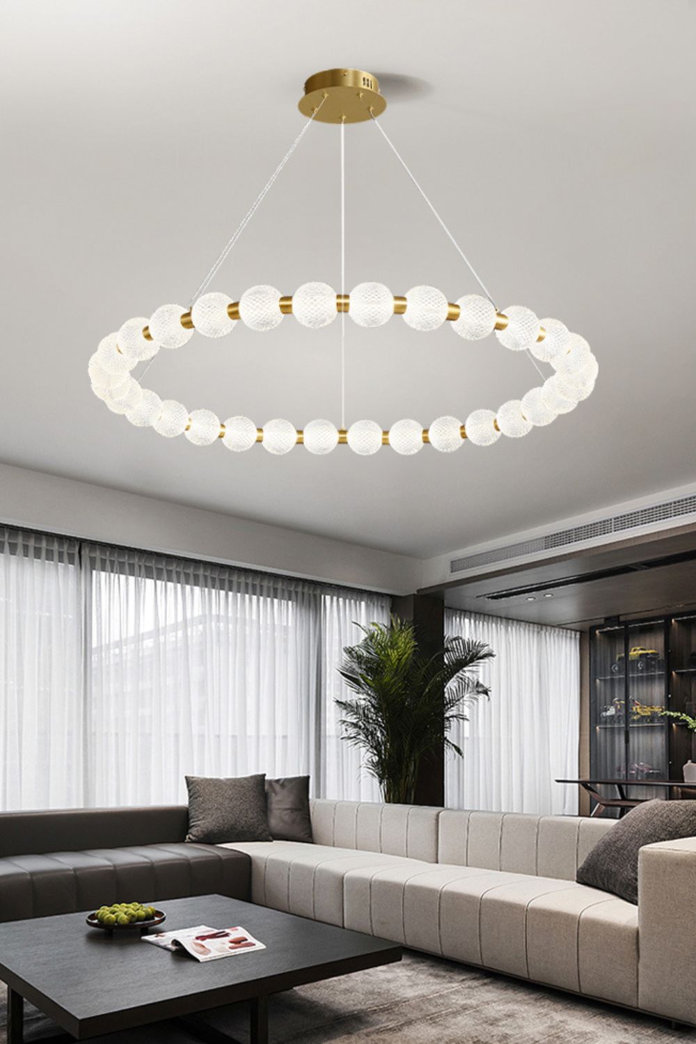 Luxury Pearl Ring Chandelier - SamuLighting