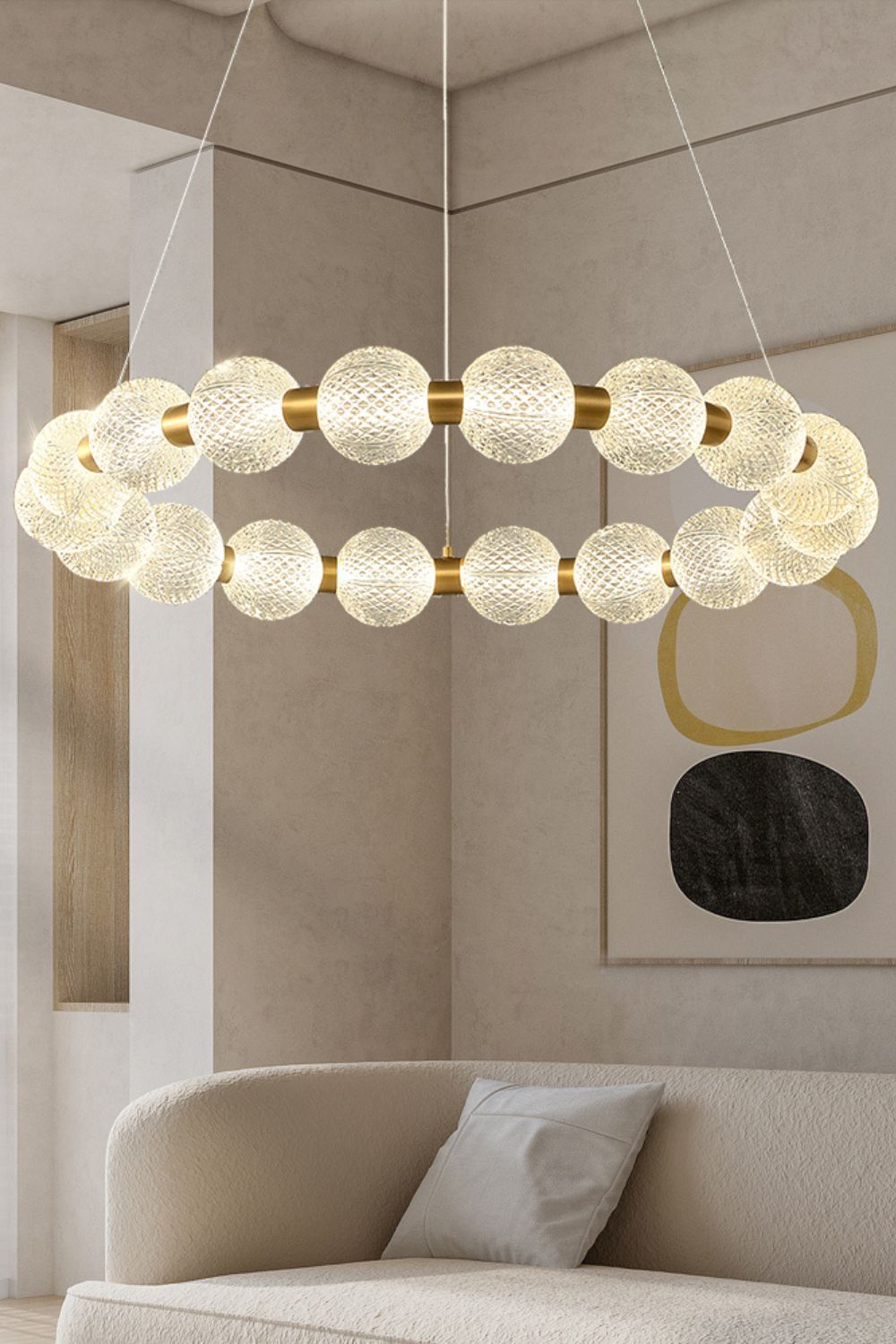 Luxury Pearl Ring Chandelier - SamuLighting
