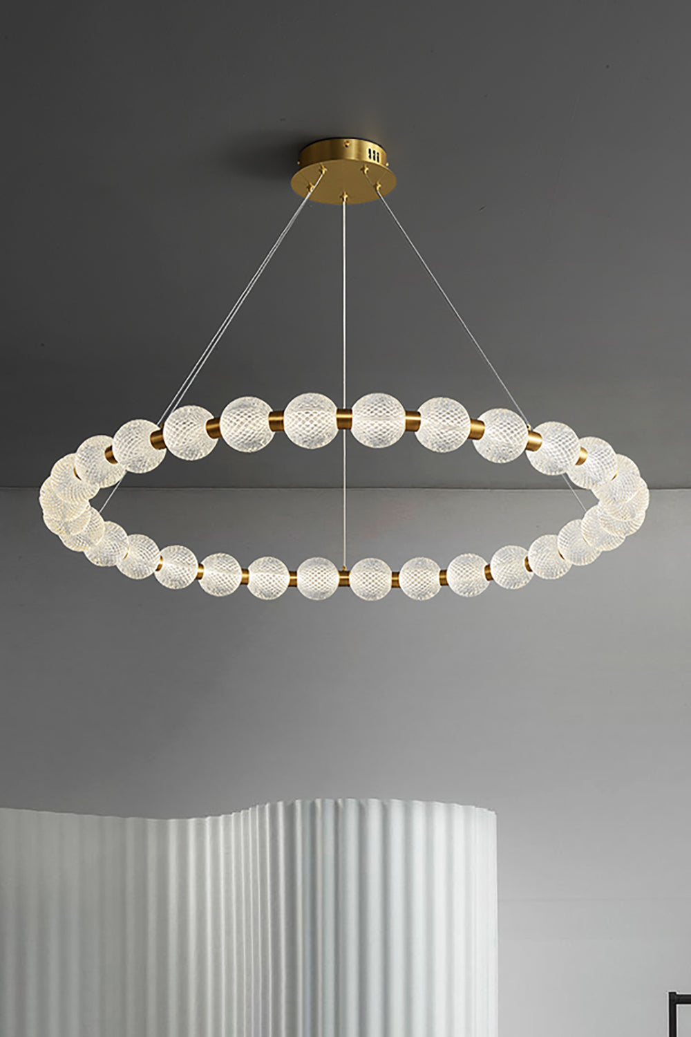 Luxury Pearl Ring Chandelier - SamuLighting