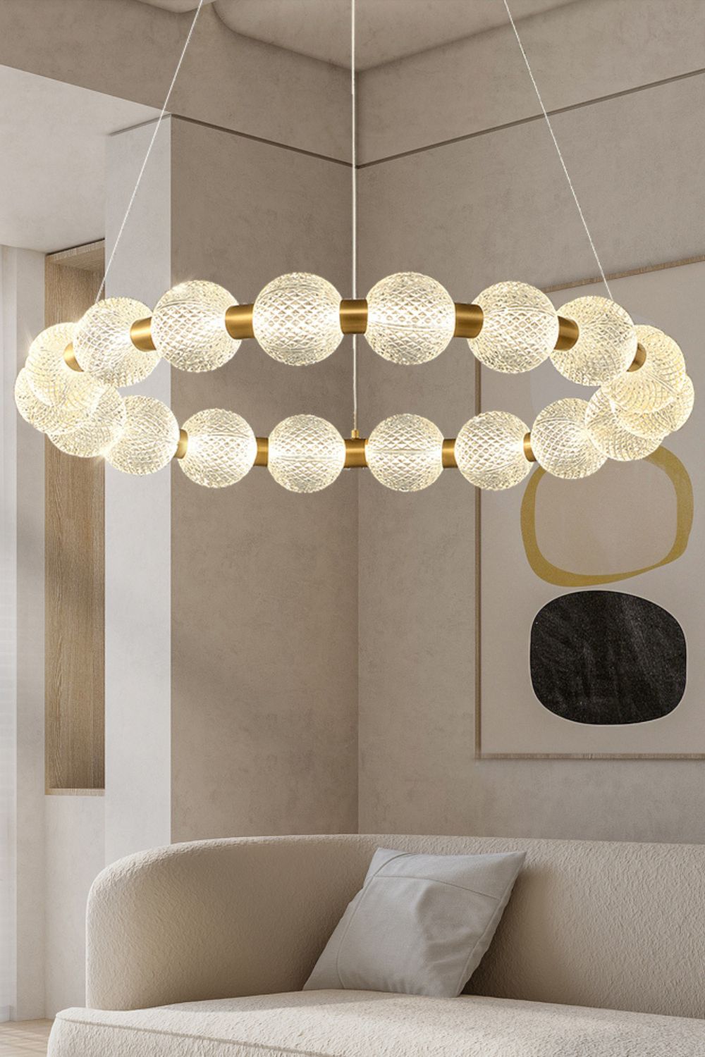 Luxury Pearl Ring Chandelier - SamuLighting