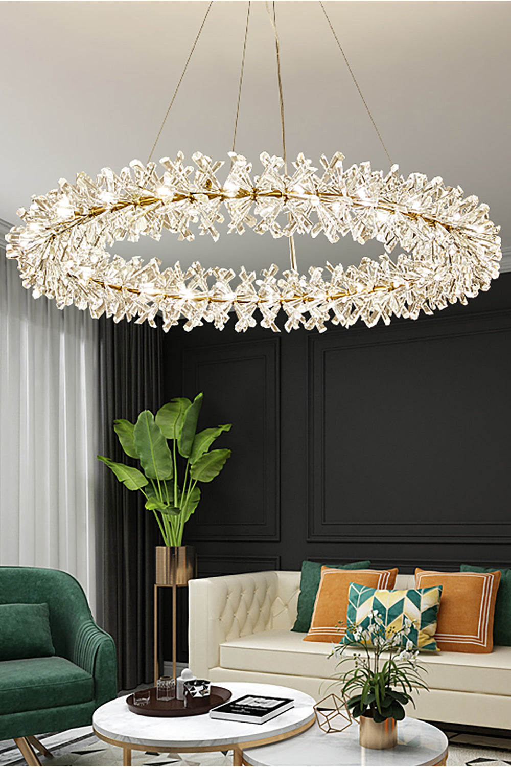 Mira Crystal Ring Chandelier - SamuLighting