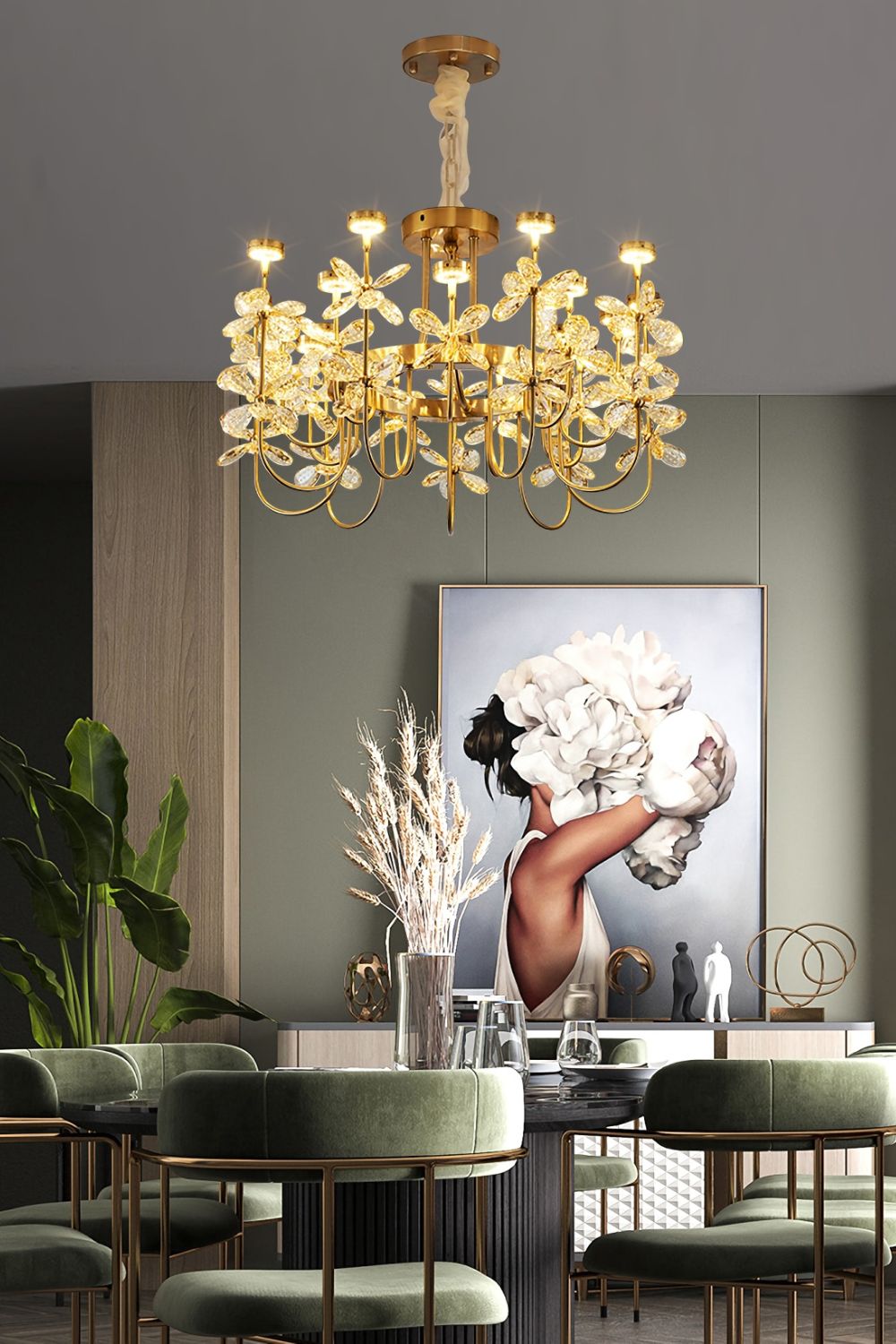 Olander flower crystal chandelier - SamuLighting