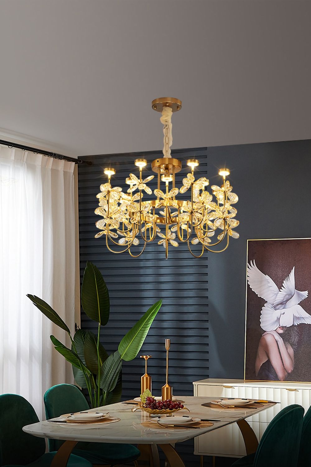 Olander flower crystal chandelier - SamuLighting