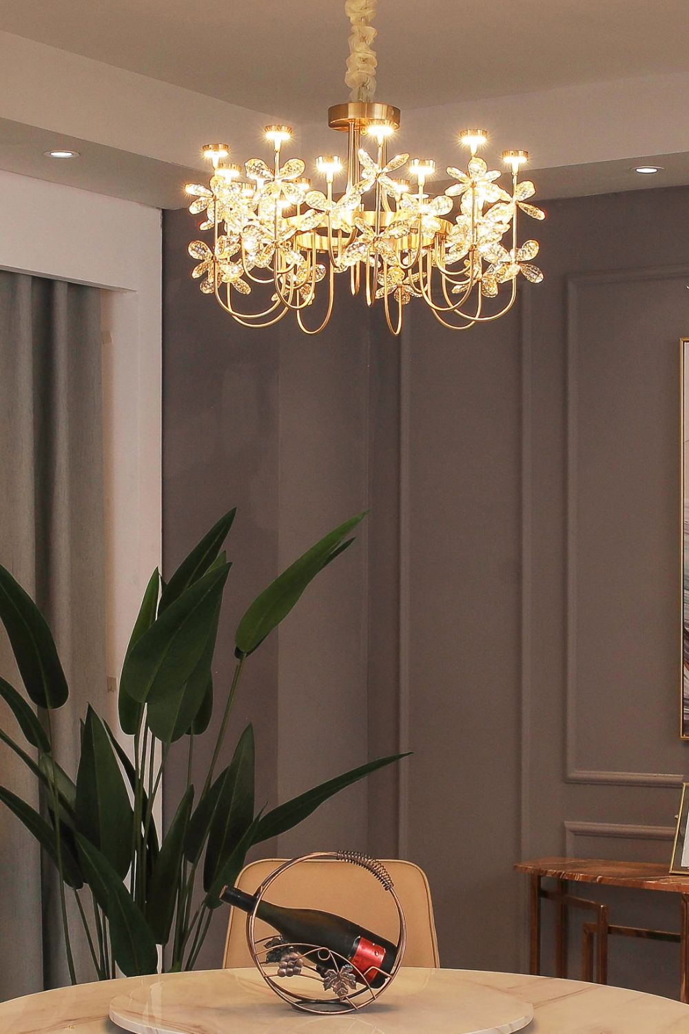 Olander flower crystal chandelier - SamuLighting