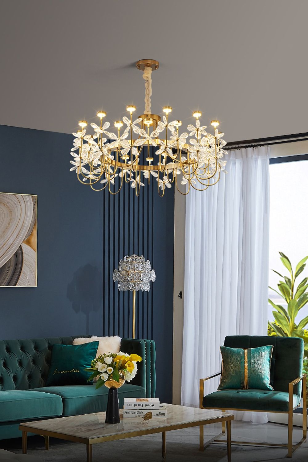 Olander flower crystal chandelier - SamuLighting