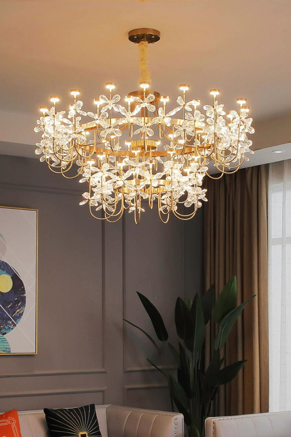 Olander flower crystal chandelier - SamuLighting