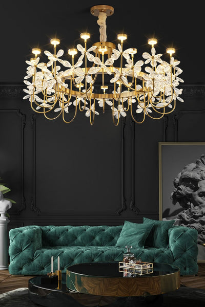 Olander flower crystal chandelier - SamuLighting