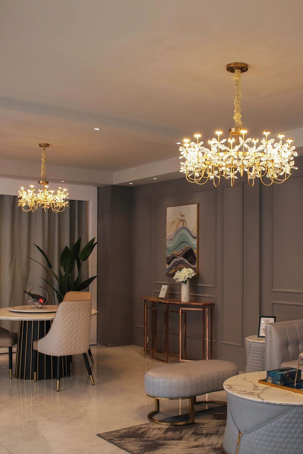 Olander flower crystal chandelier - SamuLighting