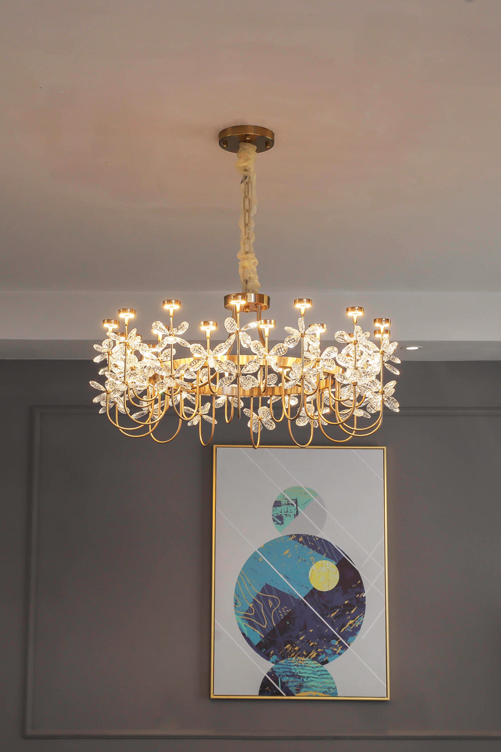 Olander flower crystal chandelier - SamuLighting