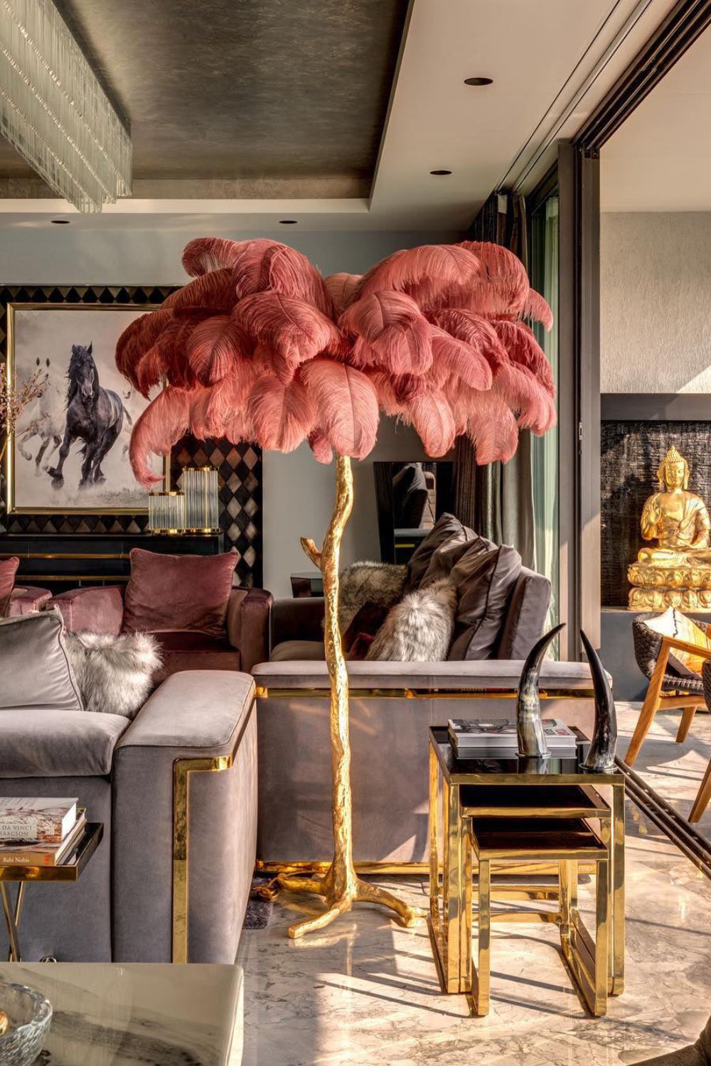 Ostrich Feather Floor Lamp - SamuLighting