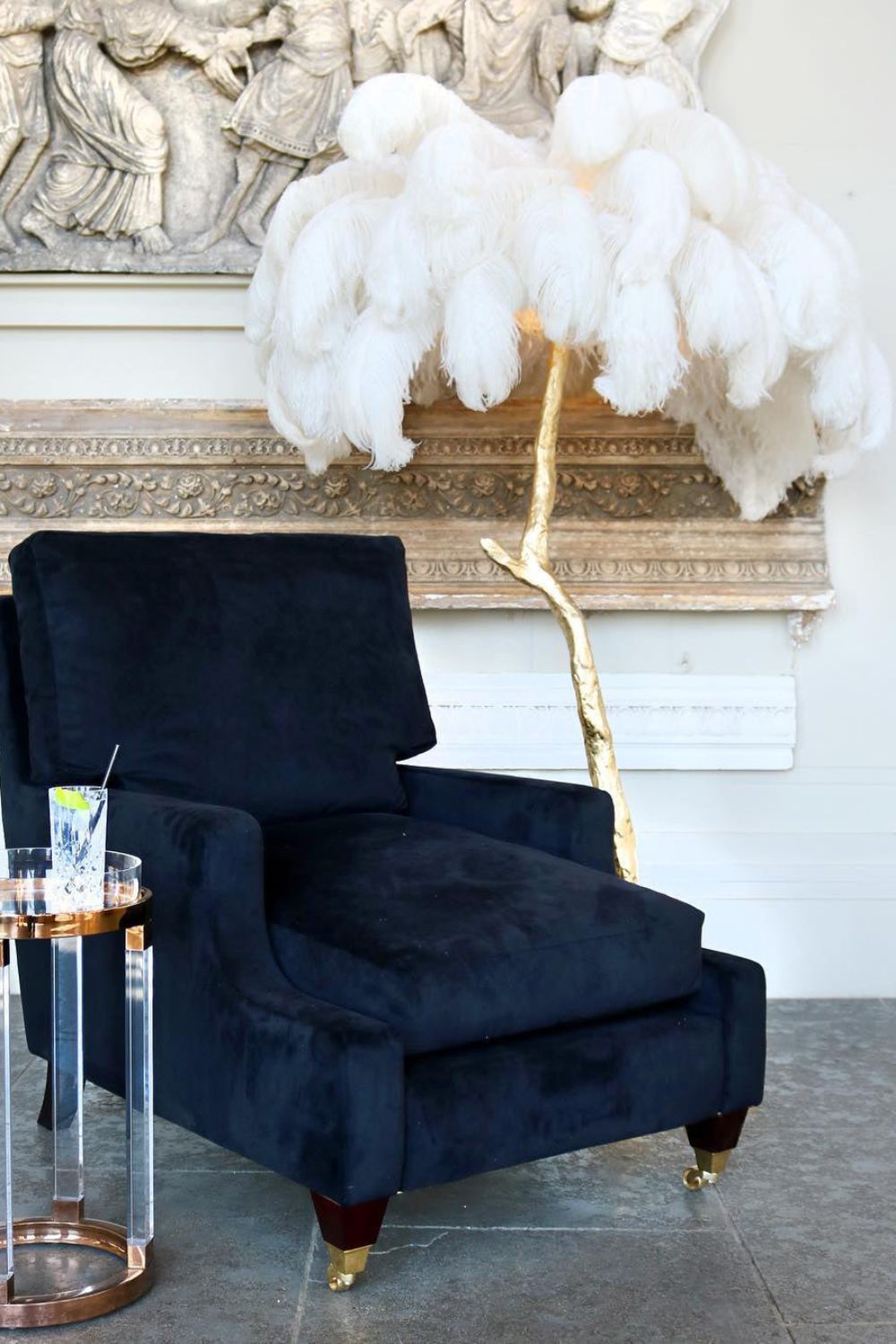 Ostrich Feather Floor Lamp - SamuLighting