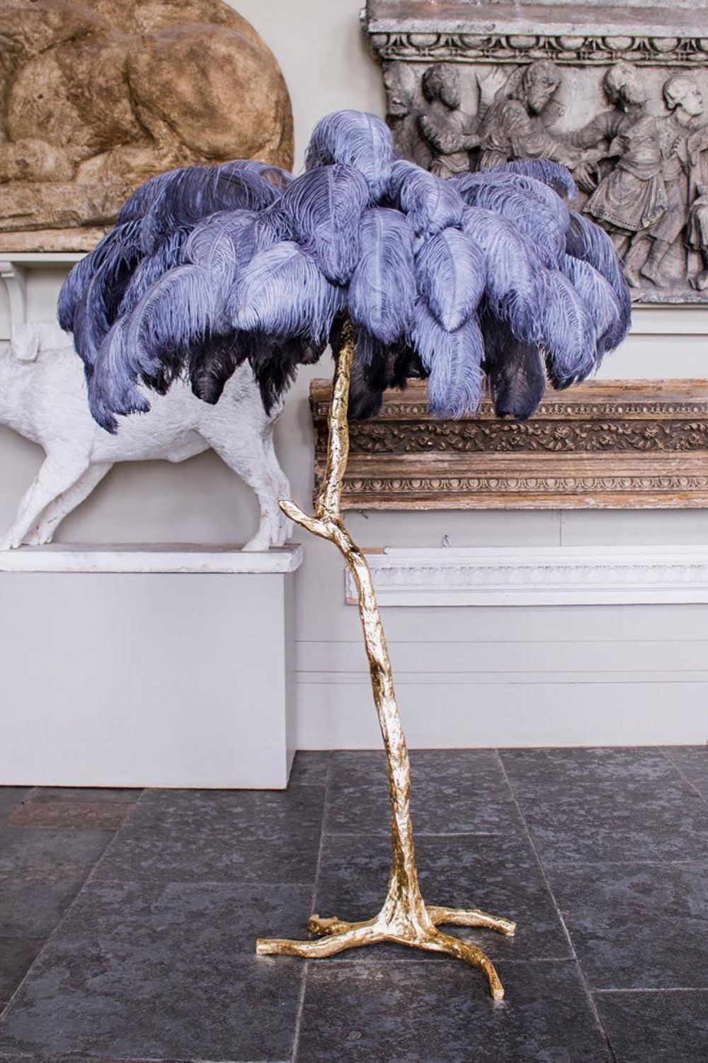 Ostrich Feather Floor Lamp - SamuLighting