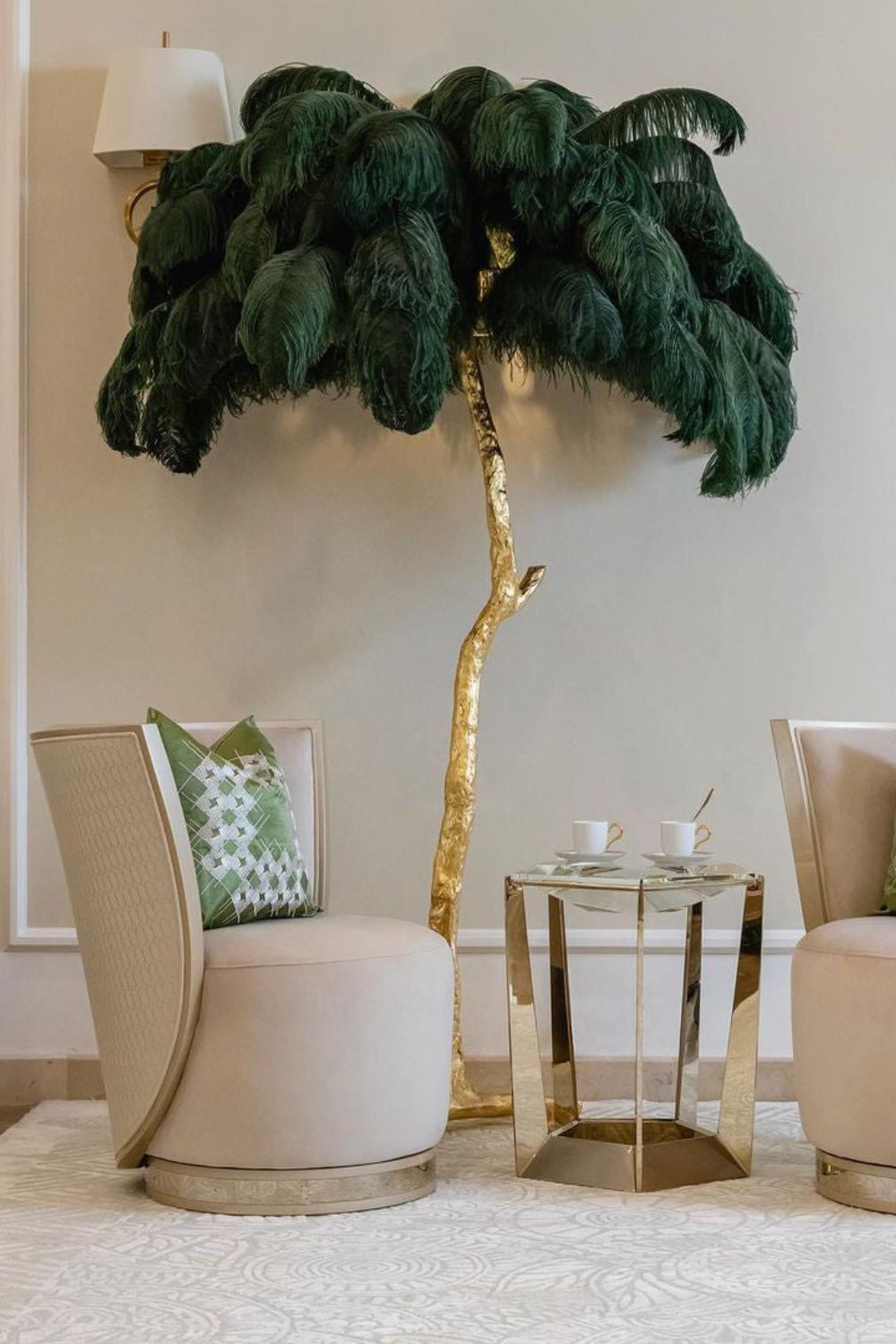 Ostrich Feather Floor Lamp - SamuLighting