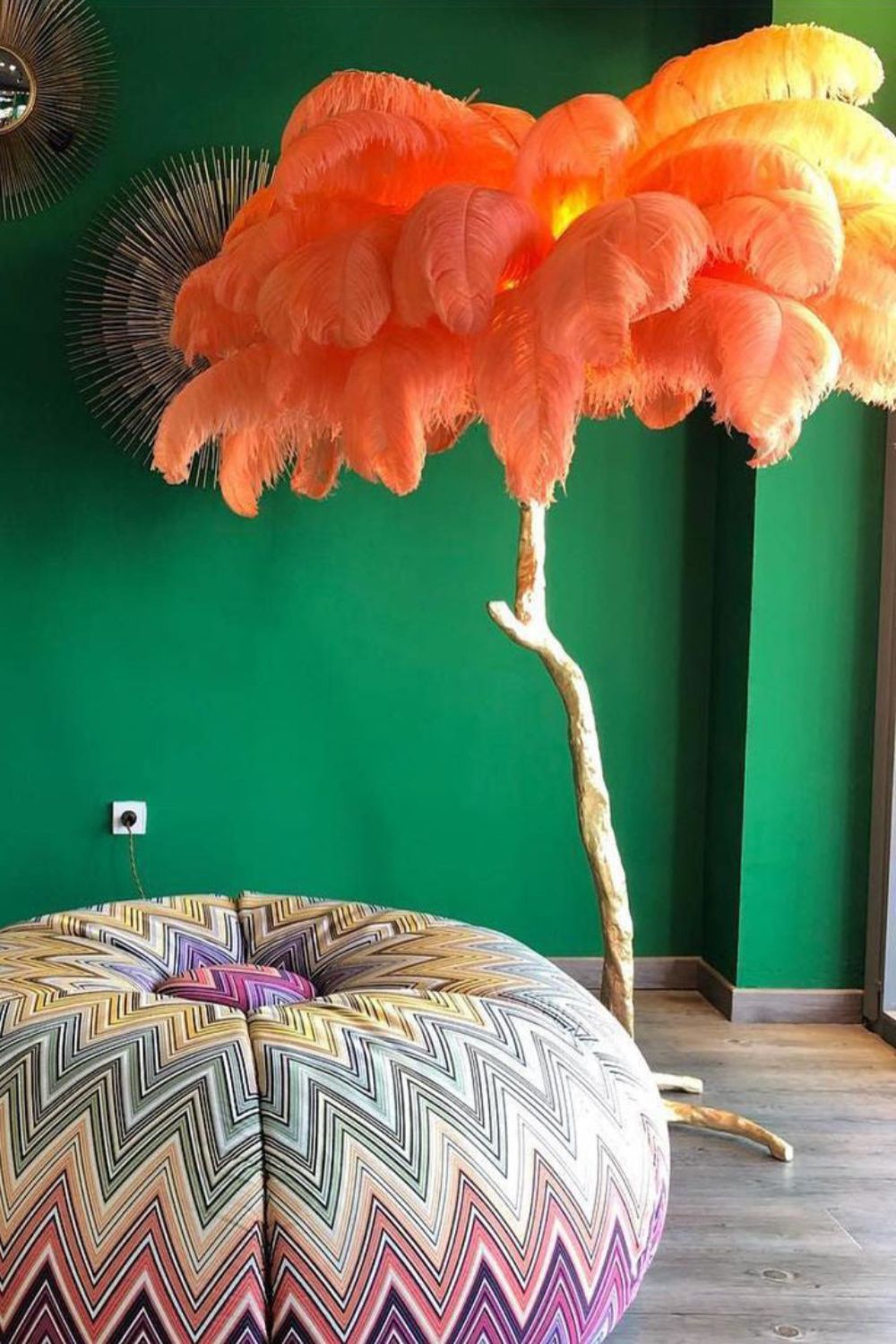 Ostrich Feather Floor Lamp - SamuLighting