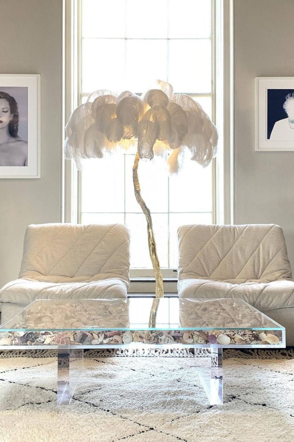 Ostrich Feather Floor Lamp - SamuLighting