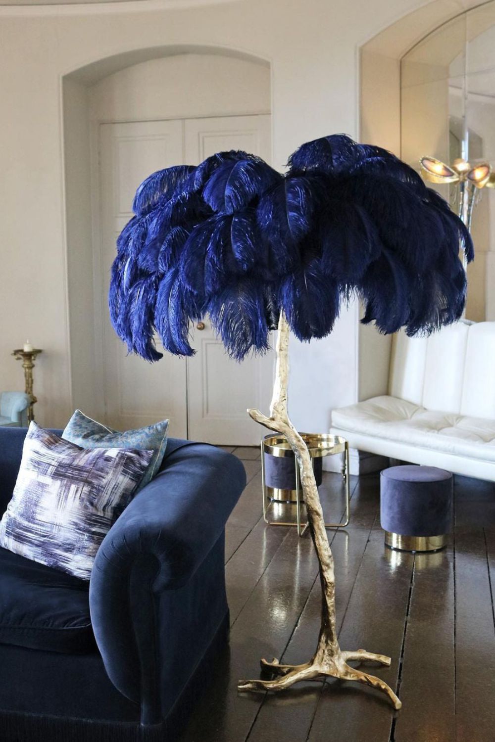 Ostrich Feather Floor Lamp