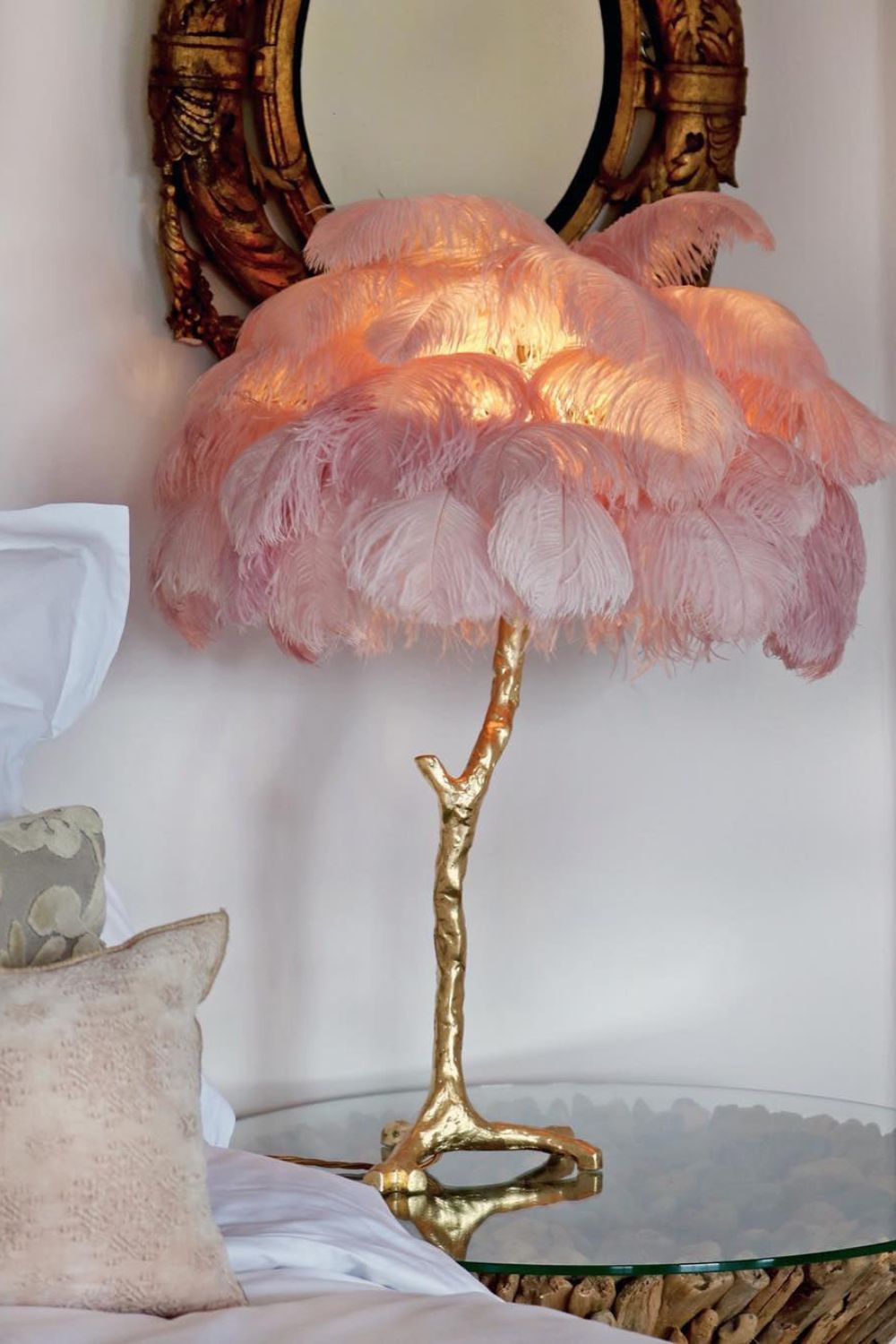 Ostrich Feather Table Lamp - SamuLighting