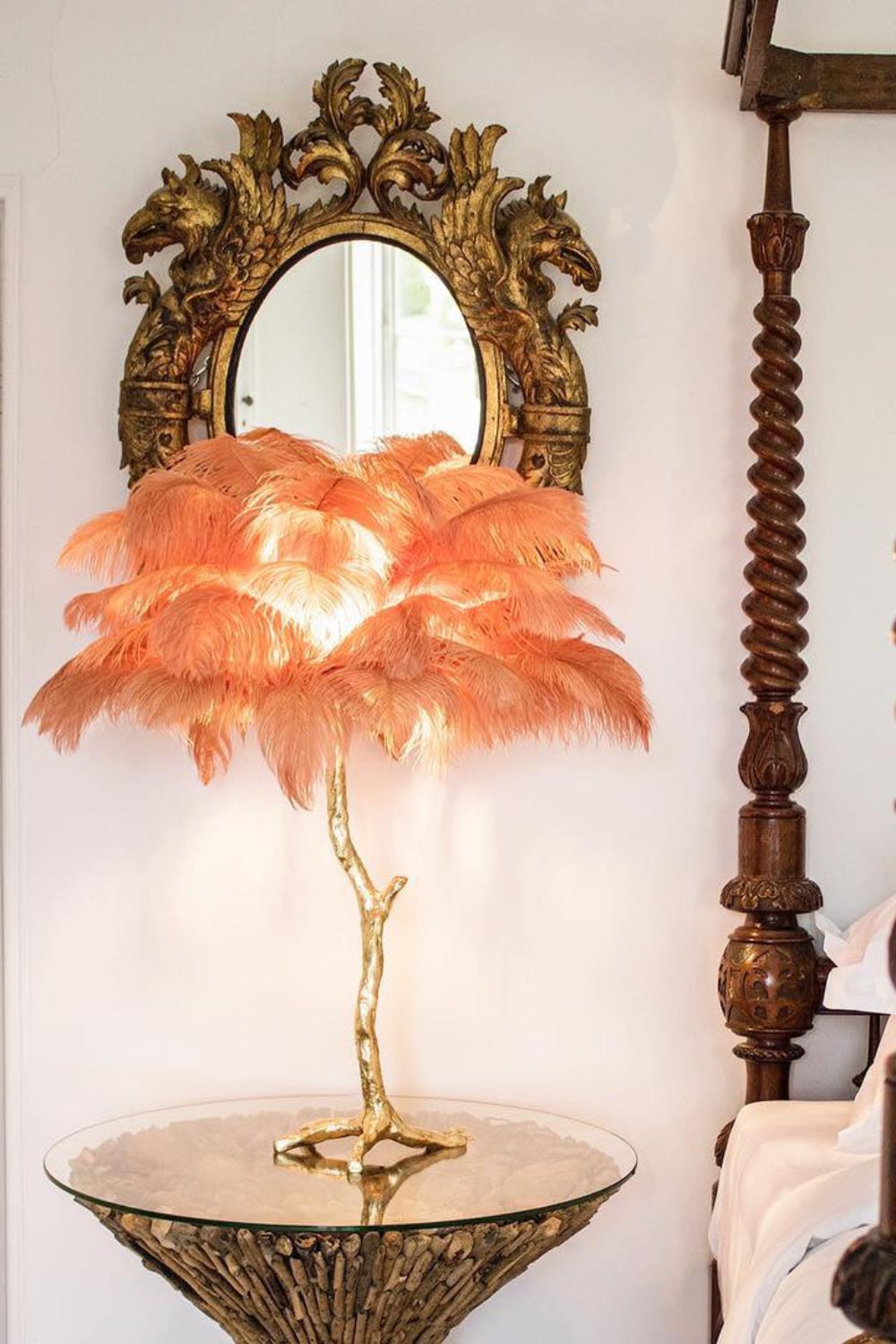 Ostrich Feather Table Lamp - SamuLighting
