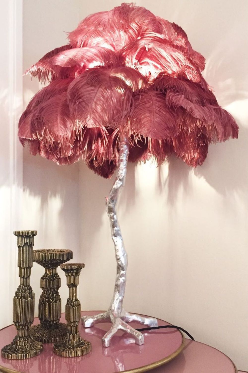 Ostrich Feather Table Lamp - SamuLighting