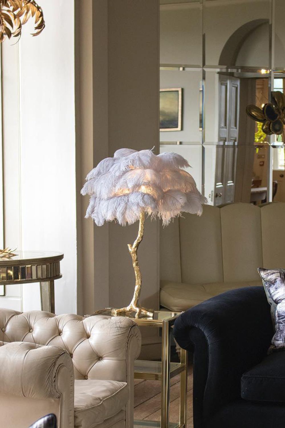 Ostrich Feather Table Lamp - SamuLighting