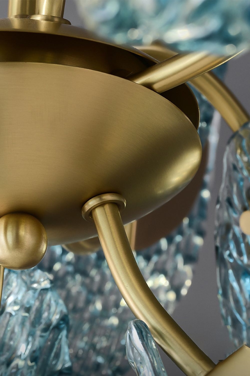 Petal Blue Glass Chandelier - SamuLighting