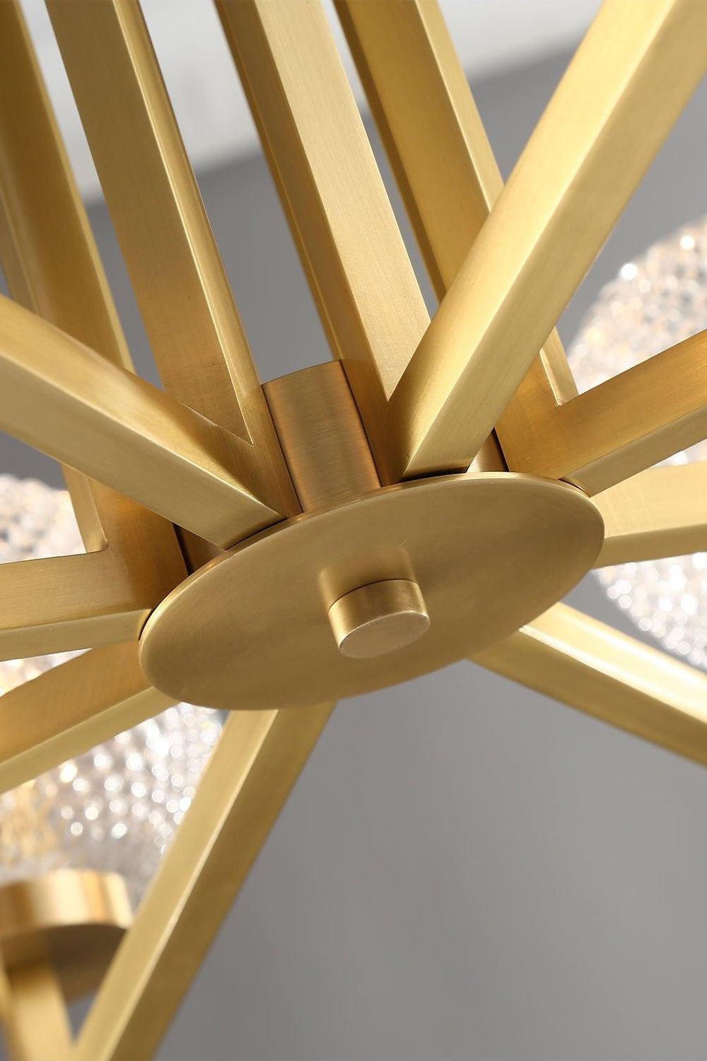 Ribbed Glass Brass Chandelier - SamuLighting