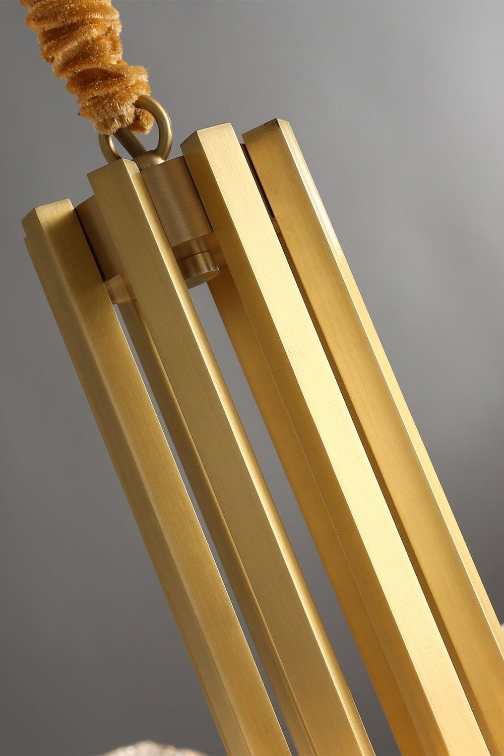 Ribbed Glass Brass Chandelier - SamuLighting