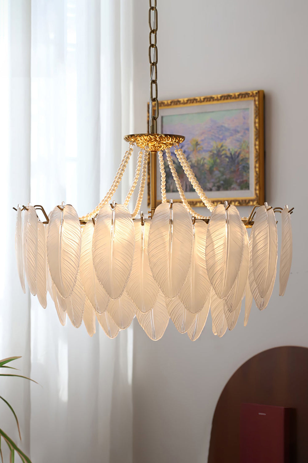 Texture Glass Leaf Chandelier - SamuLighting
