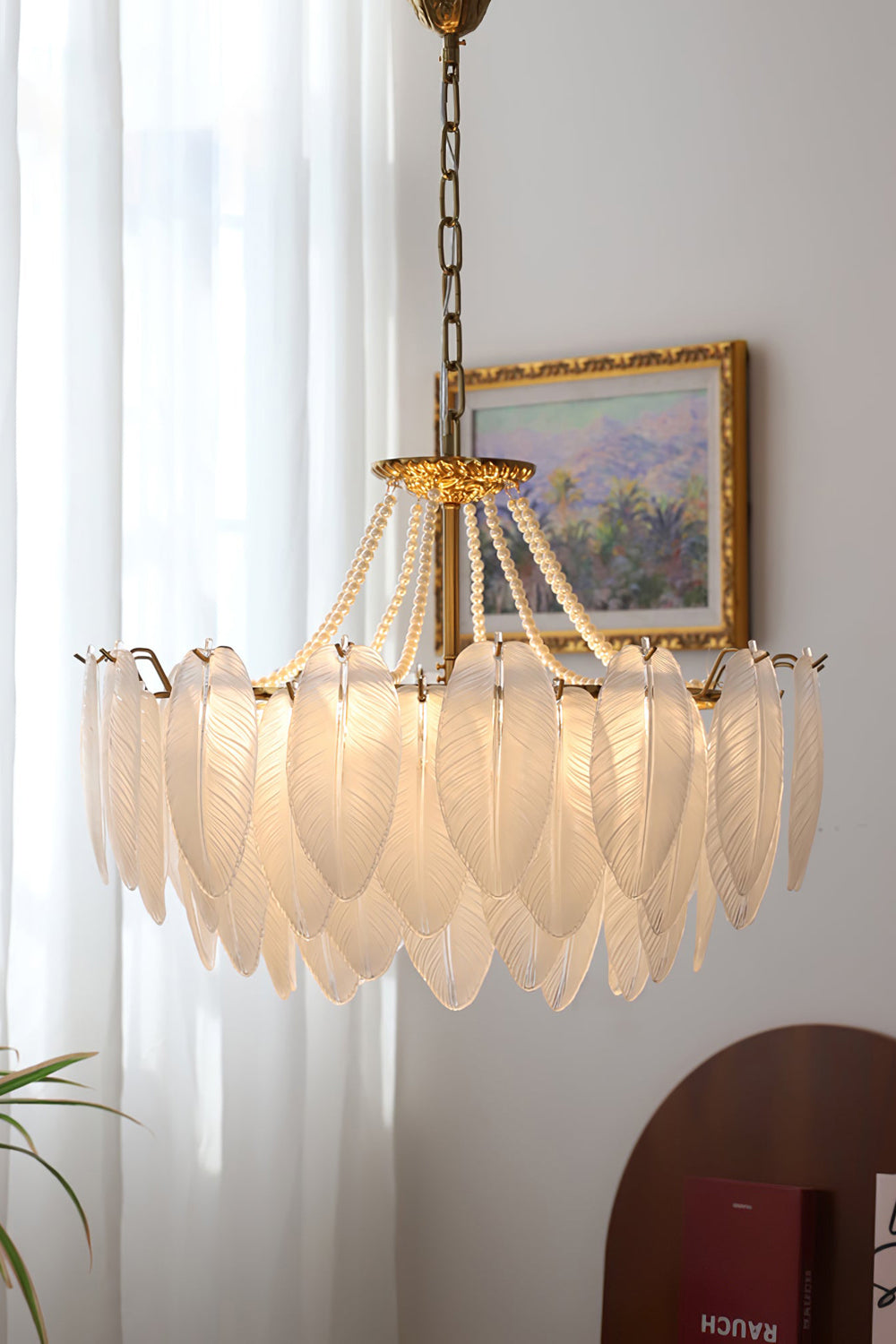Texture Glass Leaf Chandelier - SamuLighting