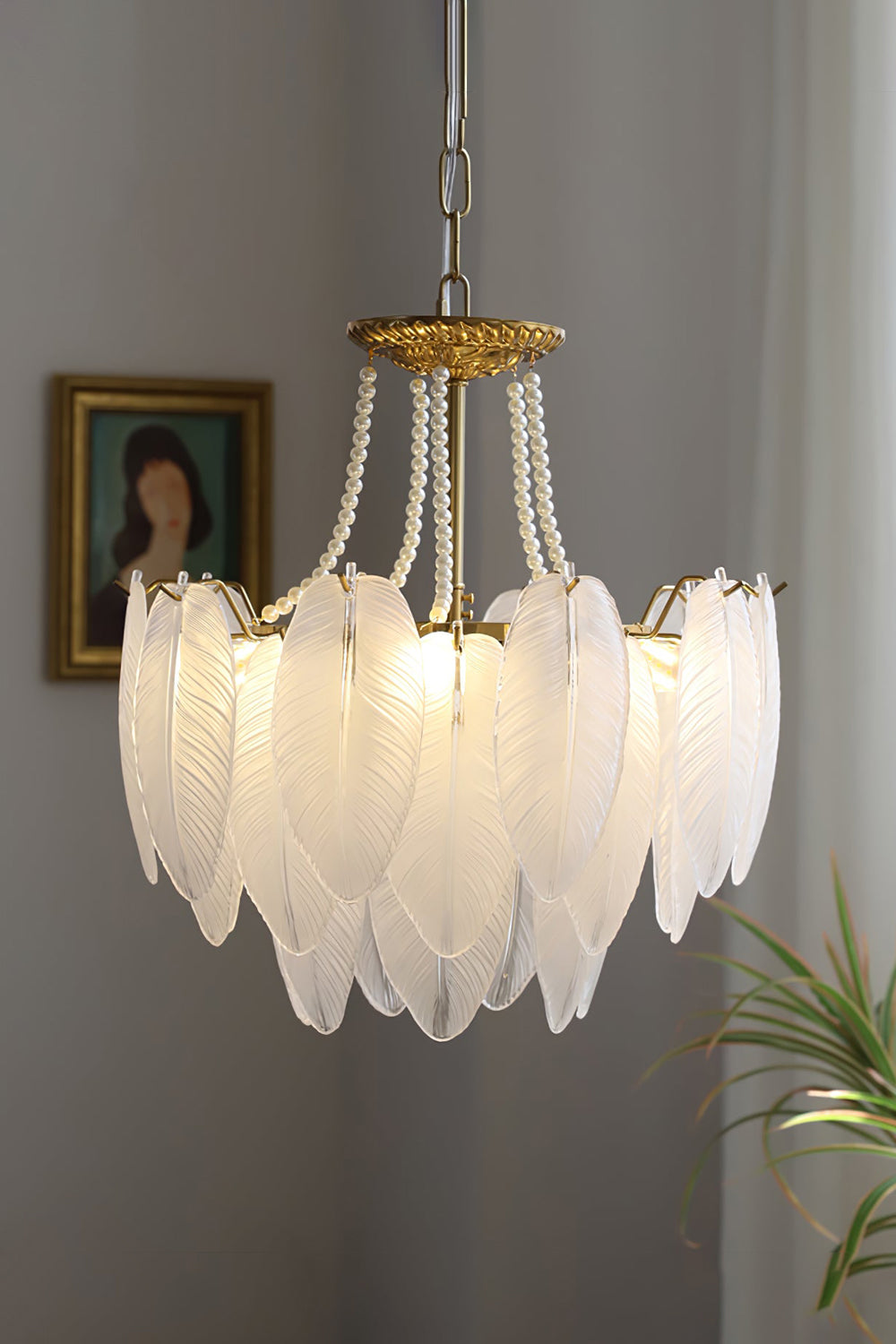 Texture Glass Leaf Chandelier - SamuLighting