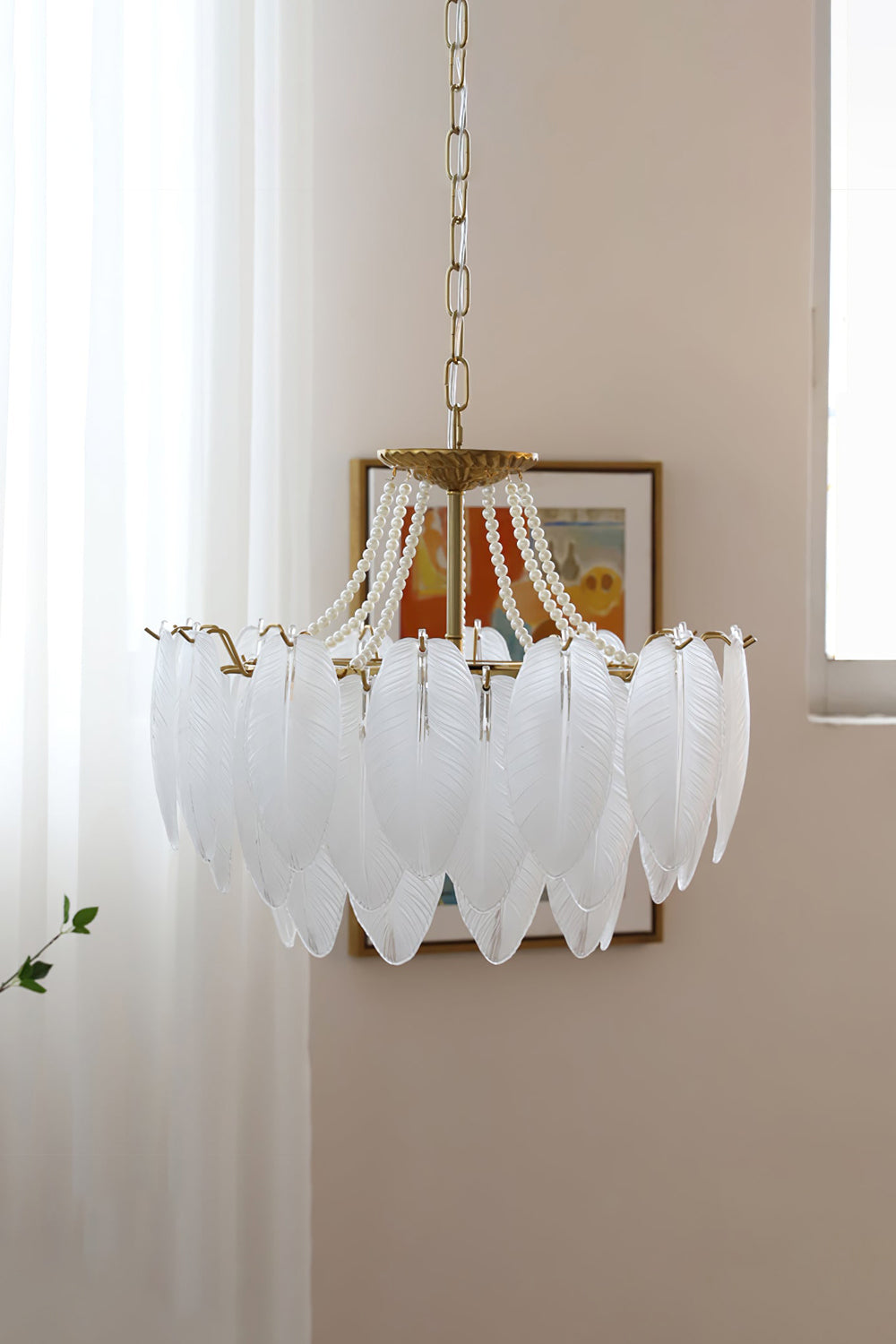 Texture Glass Leaf Chandelier - SamuLighting
