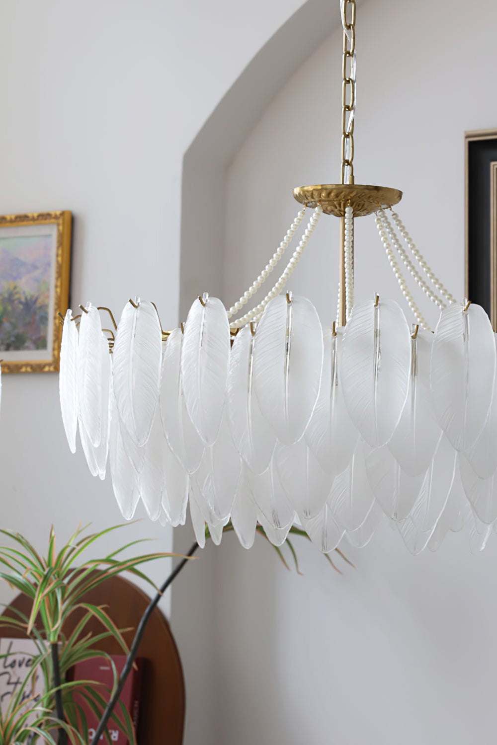 Texture Glass Leaf Chandelier - SamuLighting