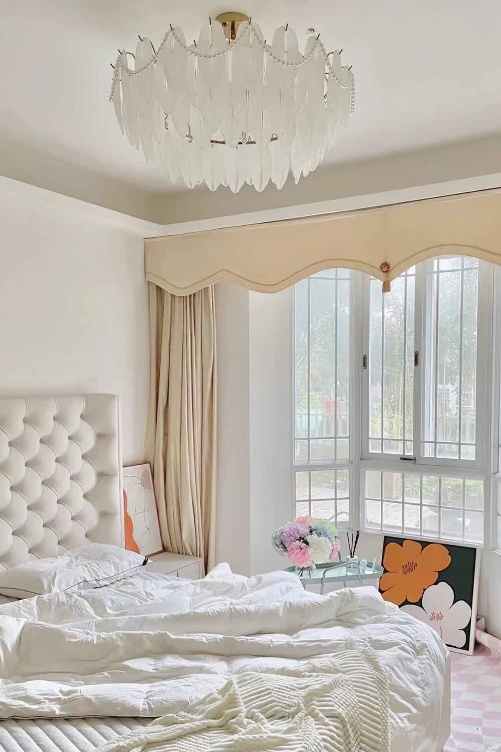 Texture Glass Leaf Chandelier - SamuLighting