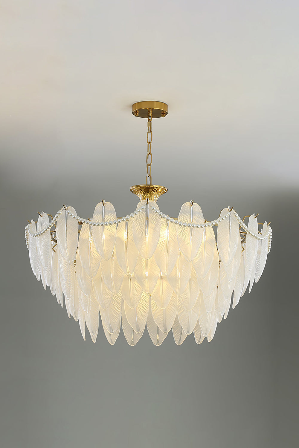 Texture Glass Leaf Chandelier - SamuLighting