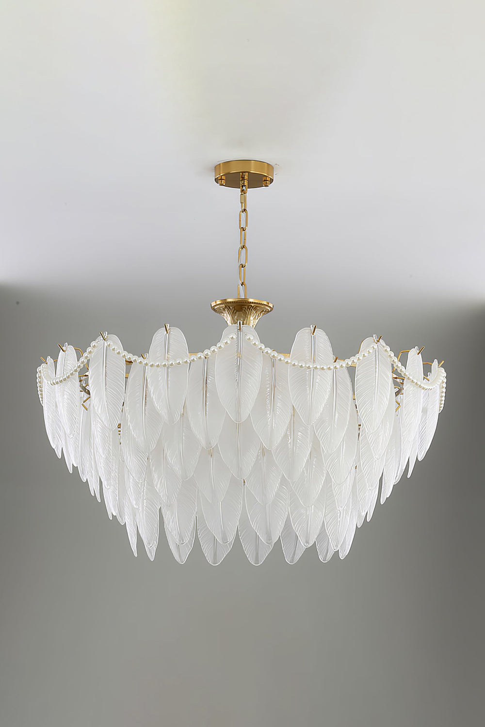 Texture Glass Leaf Chandelier - SamuLighting