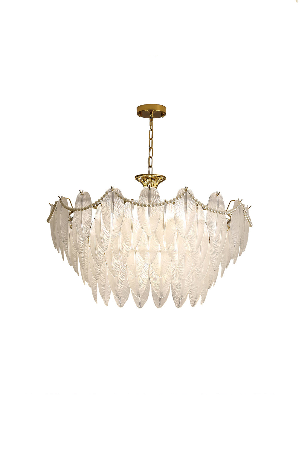 Texture Glass Leaf Chandelier - SamuLighting