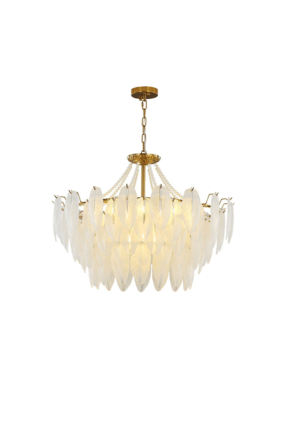 Texture Glass Leaf Chandelier - SamuLighting