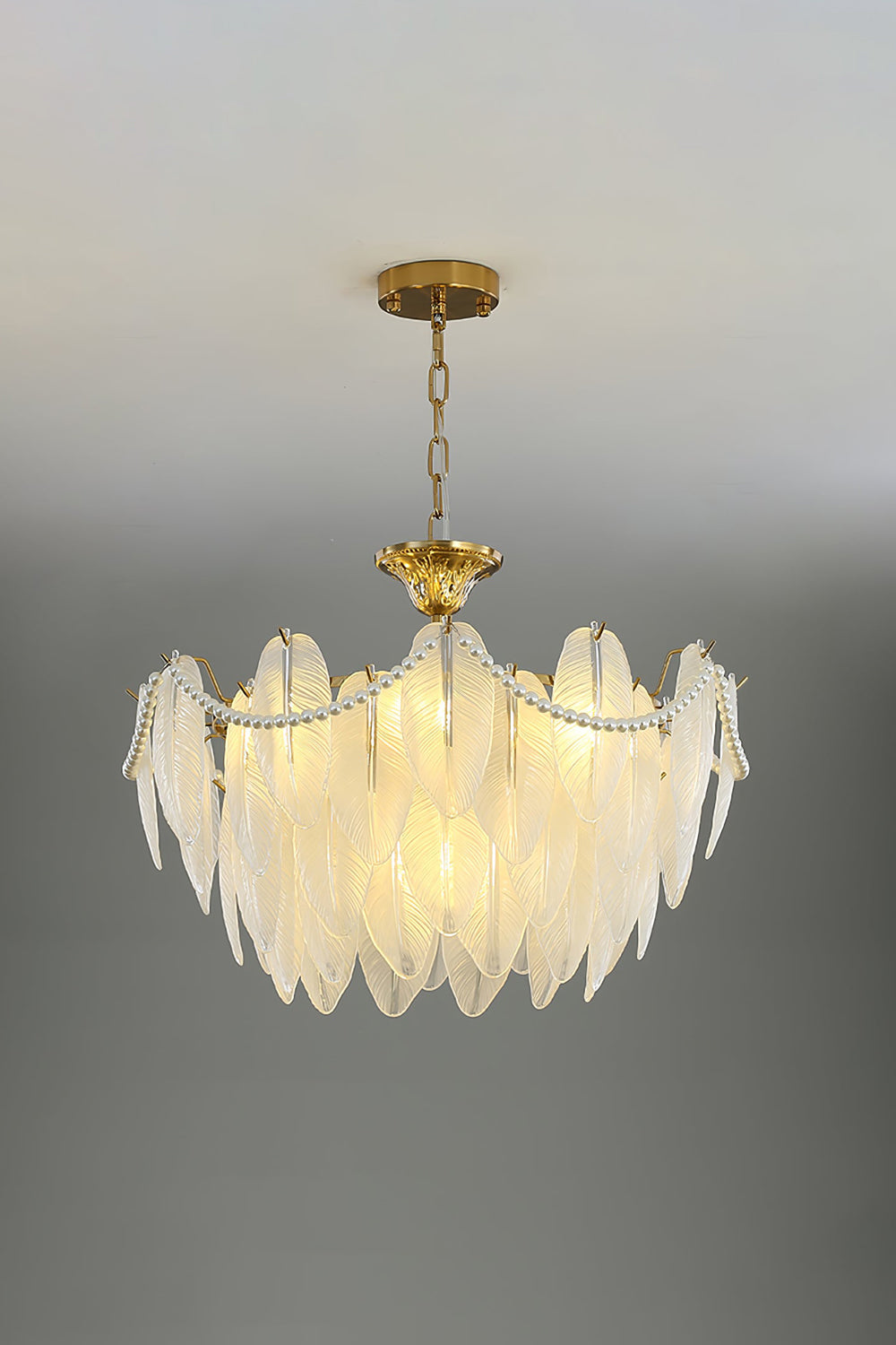 Texture Glass Leaf Chandelier - SamuLighting