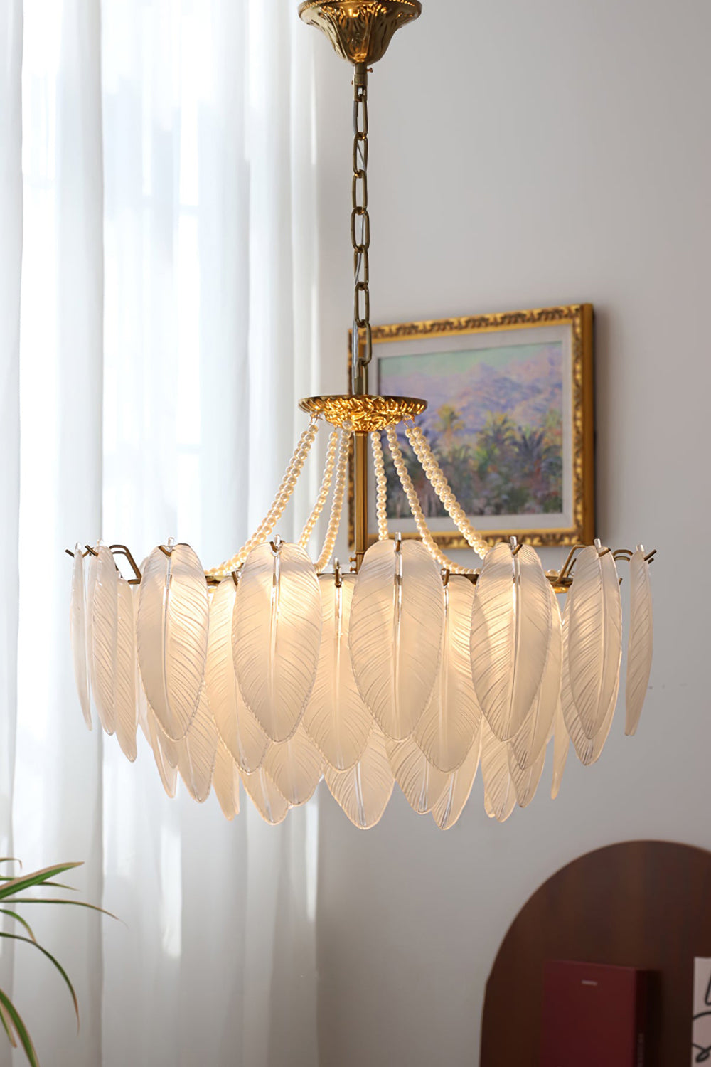 Texture Glass Leaf Chandelier - SamuLighting