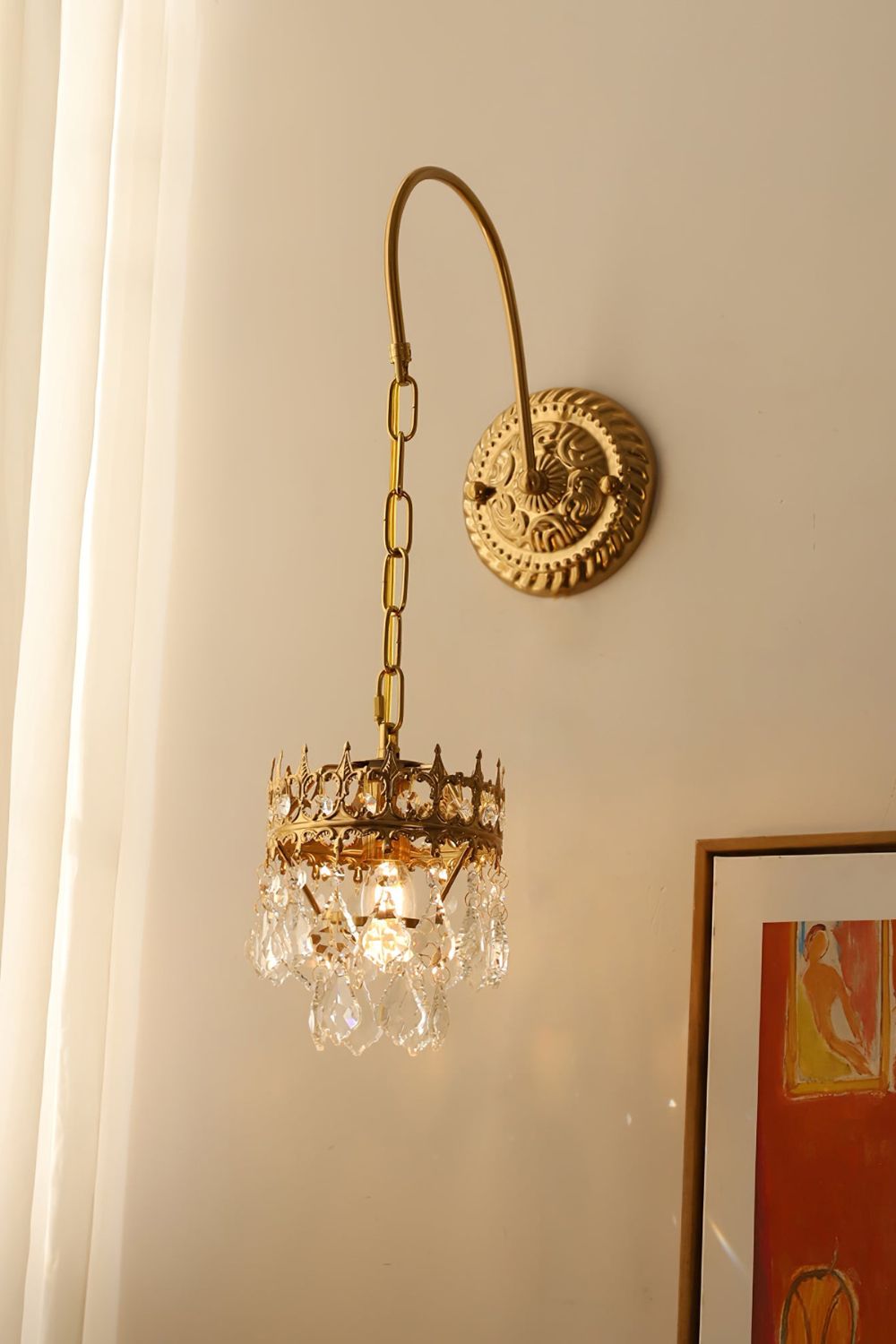 Vintage Crystal Crown Sconce - SamuLighting