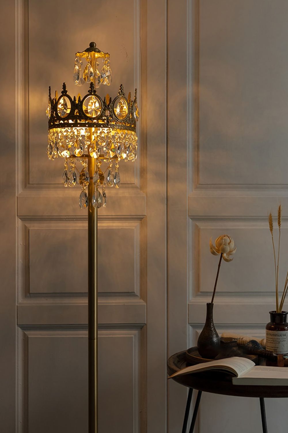 Vintage Crystal Floor Lamp - SamuLighting