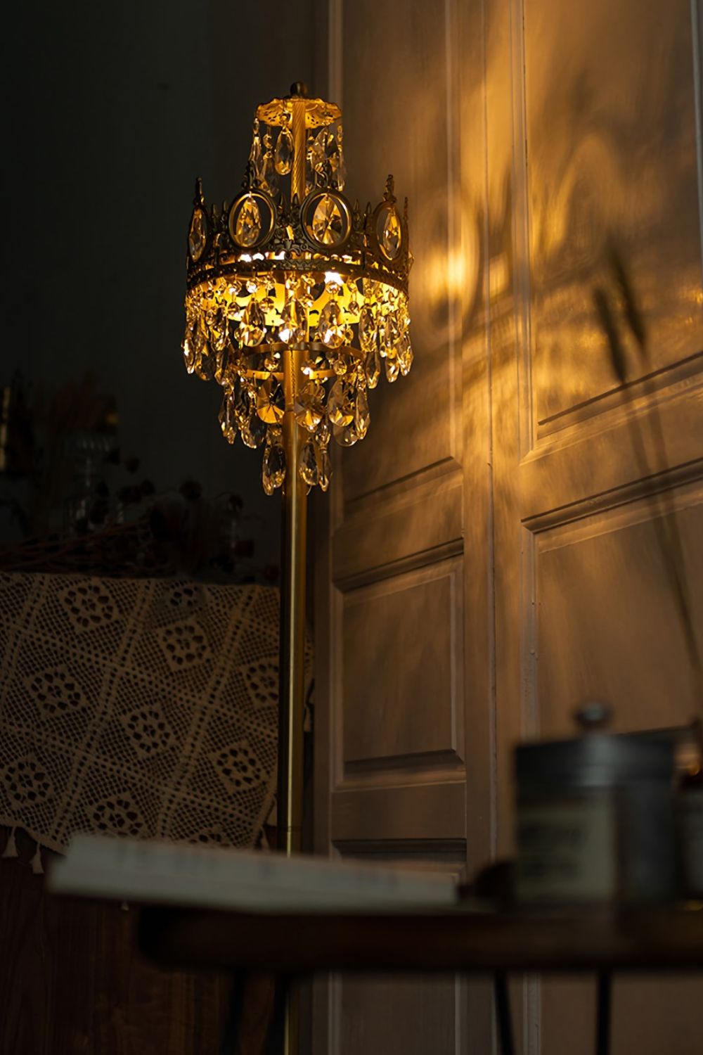 Vintage Crystal Floor Lamp - SamuLighting