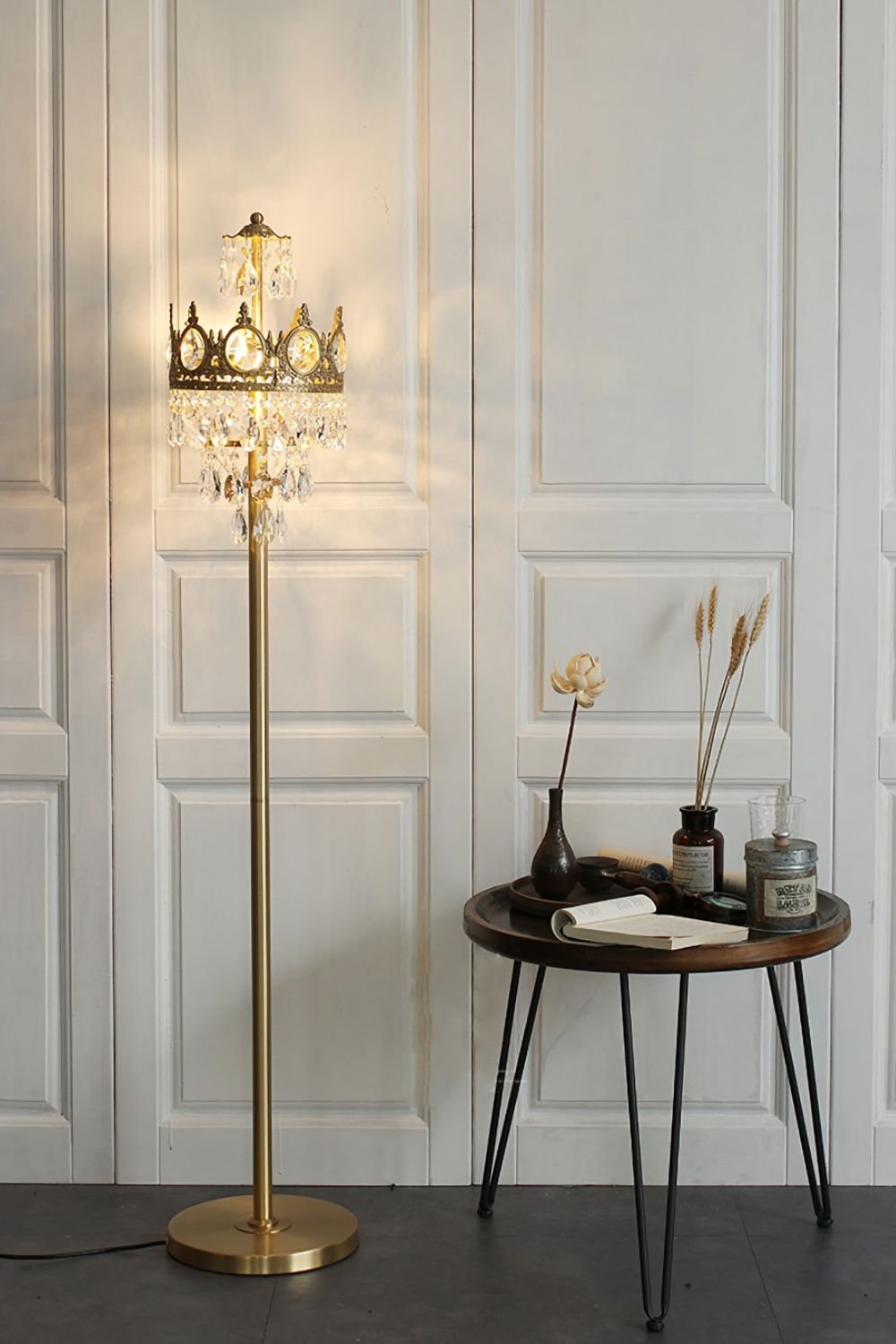 Vintage Crystal Floor Lamp - SamuLighting