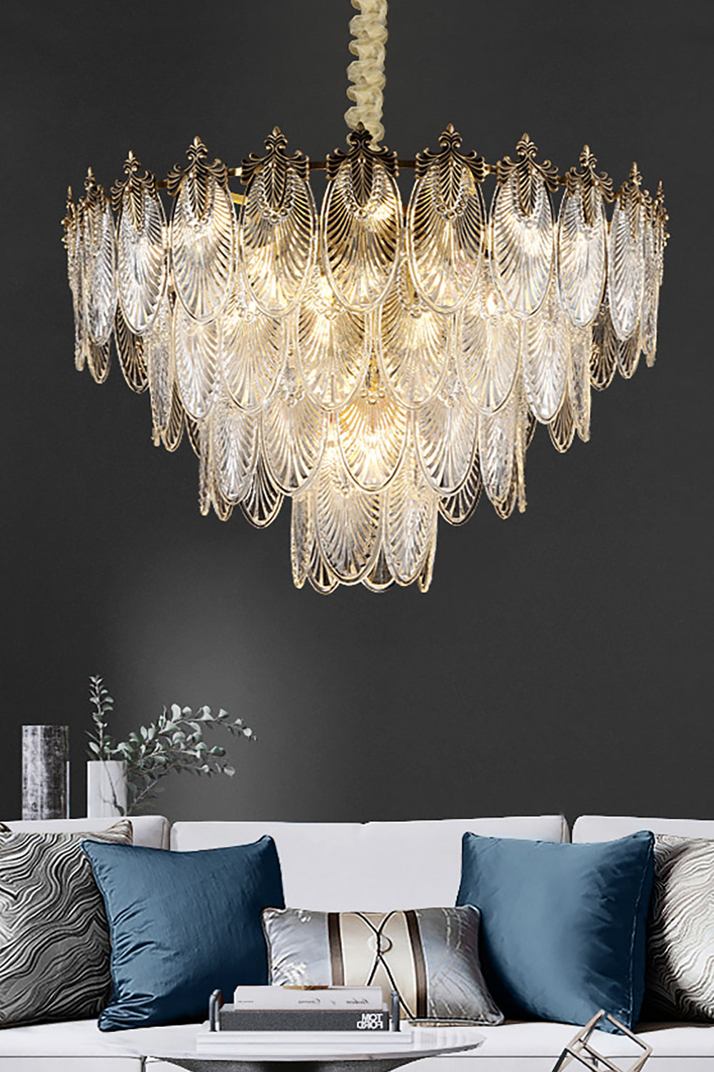 Vintage Crystal Leaf Chandelier - SamuLighting