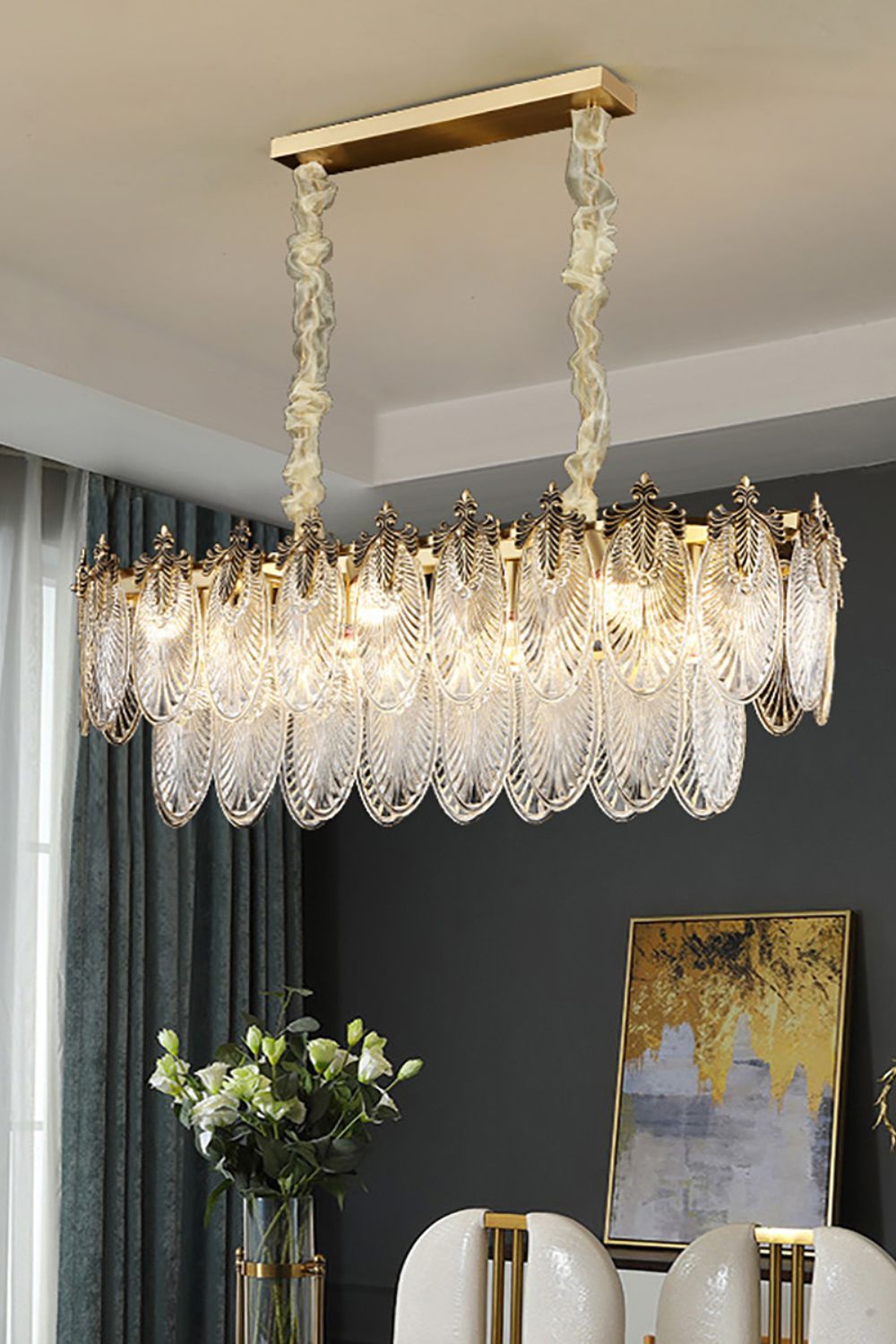 Vintage Crystal Leaf Chandelier - SamuLighting