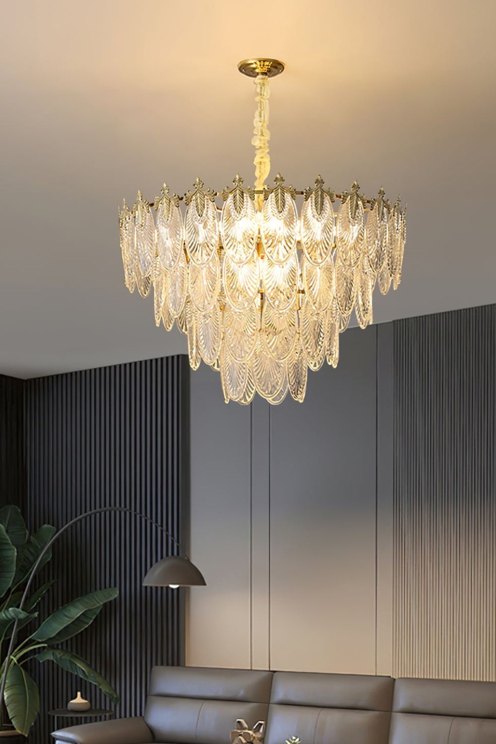 Vintage Crystal Leaf Chandelier - SamuLighting